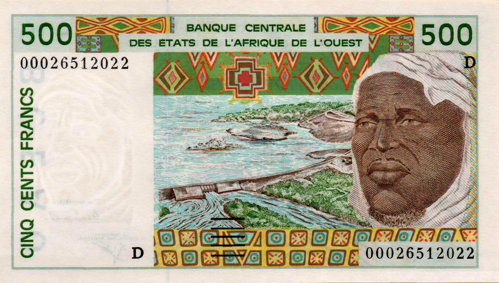 Mali (W.A.S) 500 2000 UNC P-410D/k